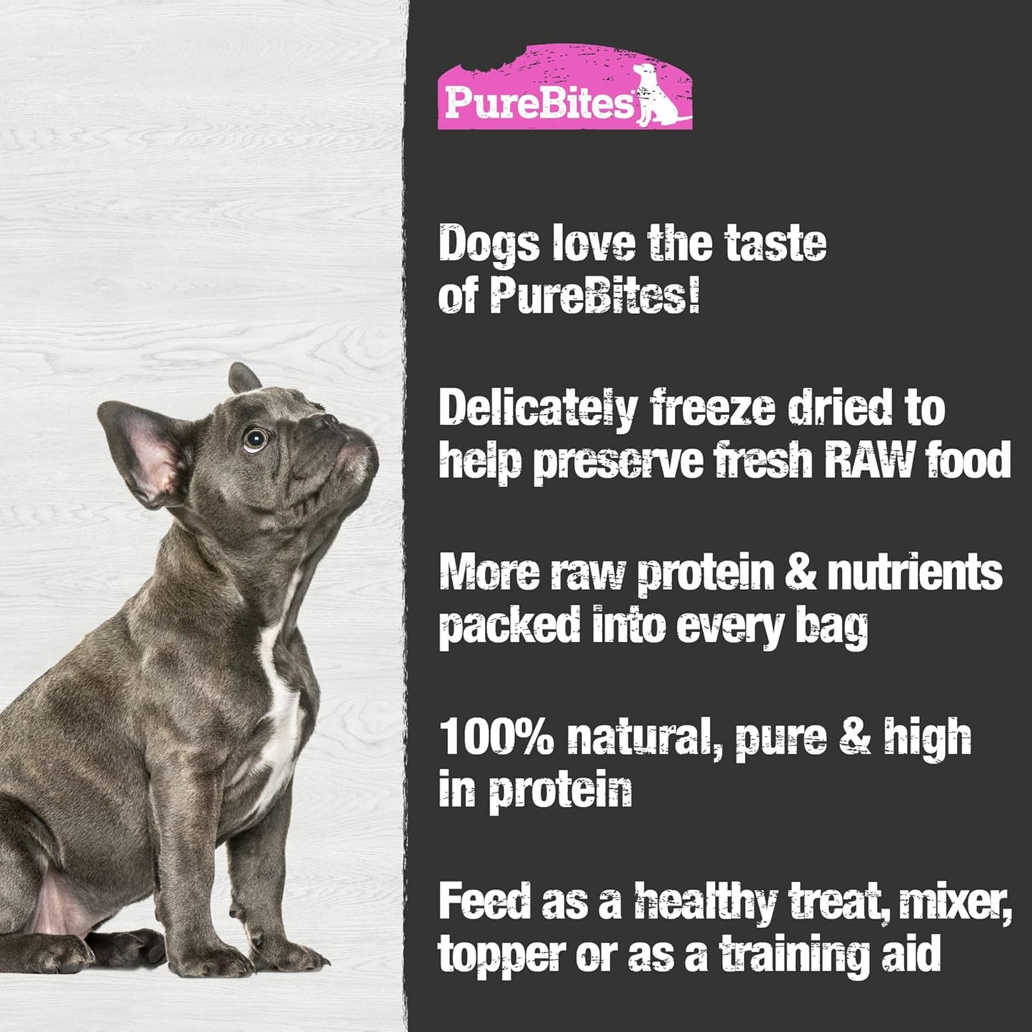 PureBites Freeze-Dried Salmon Dog Treats — Single Ingredient