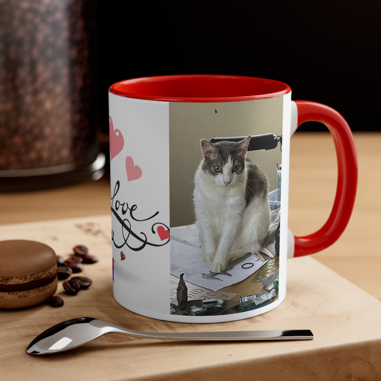 Sato Orgullo Patrio -  Gatos de San Valentín (Taza de 11oz)