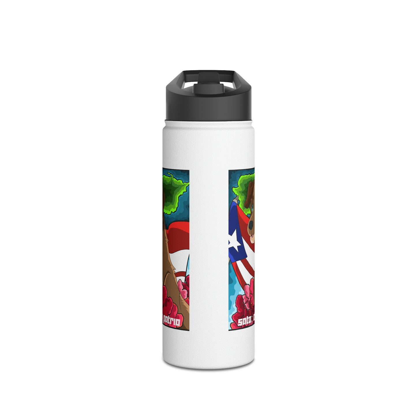 Manga - Botella de Stainless Steel - Perro y Bandera