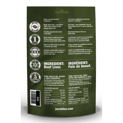 PureBites Beef Liver Freeze-Dried Dog Treats — Single Ingredient