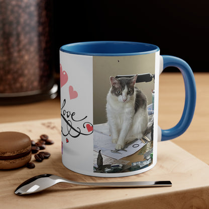 Sato Orgullo Patrio -  Gatos de San Valentín (Taza de 11oz)