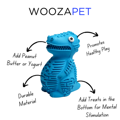 WOOZAPET Topplesaurus Slow Feeder & Treat Dispenser for Dogs