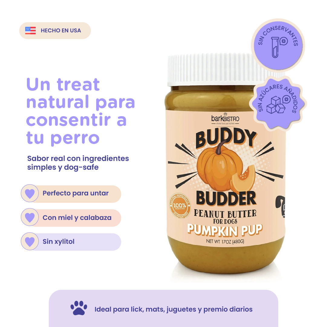 Bark Bistro Pumpkin Pup Buddy Budder 17oz jar