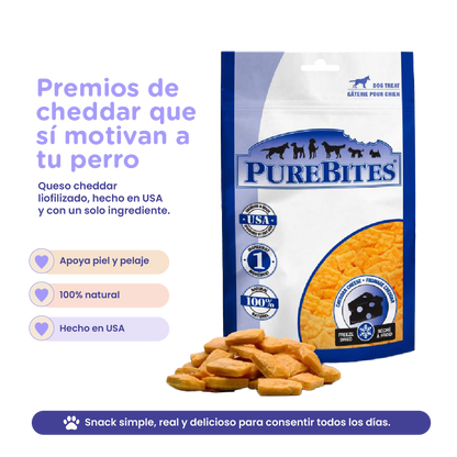 PureBites Cheddar Cheese Freeze-Dried Dog Treats — Single Ingredient