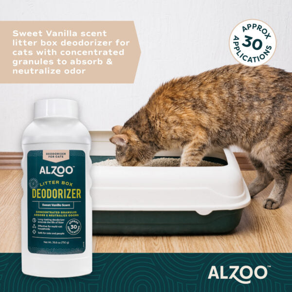 ALZOO Cat Litter Box Deodorizer — Sweet Vanilla, 26 oz