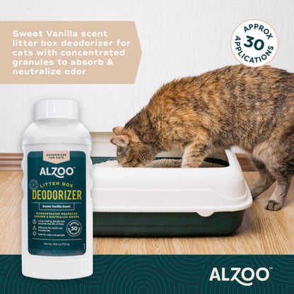 ALZOO Cat Litter Box Deodorizer — Sweet Vanilla, 26 oz