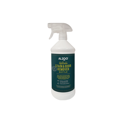 ALZOO Concentrated Enzyme Stain & Odor Remover + Refillable Bottle