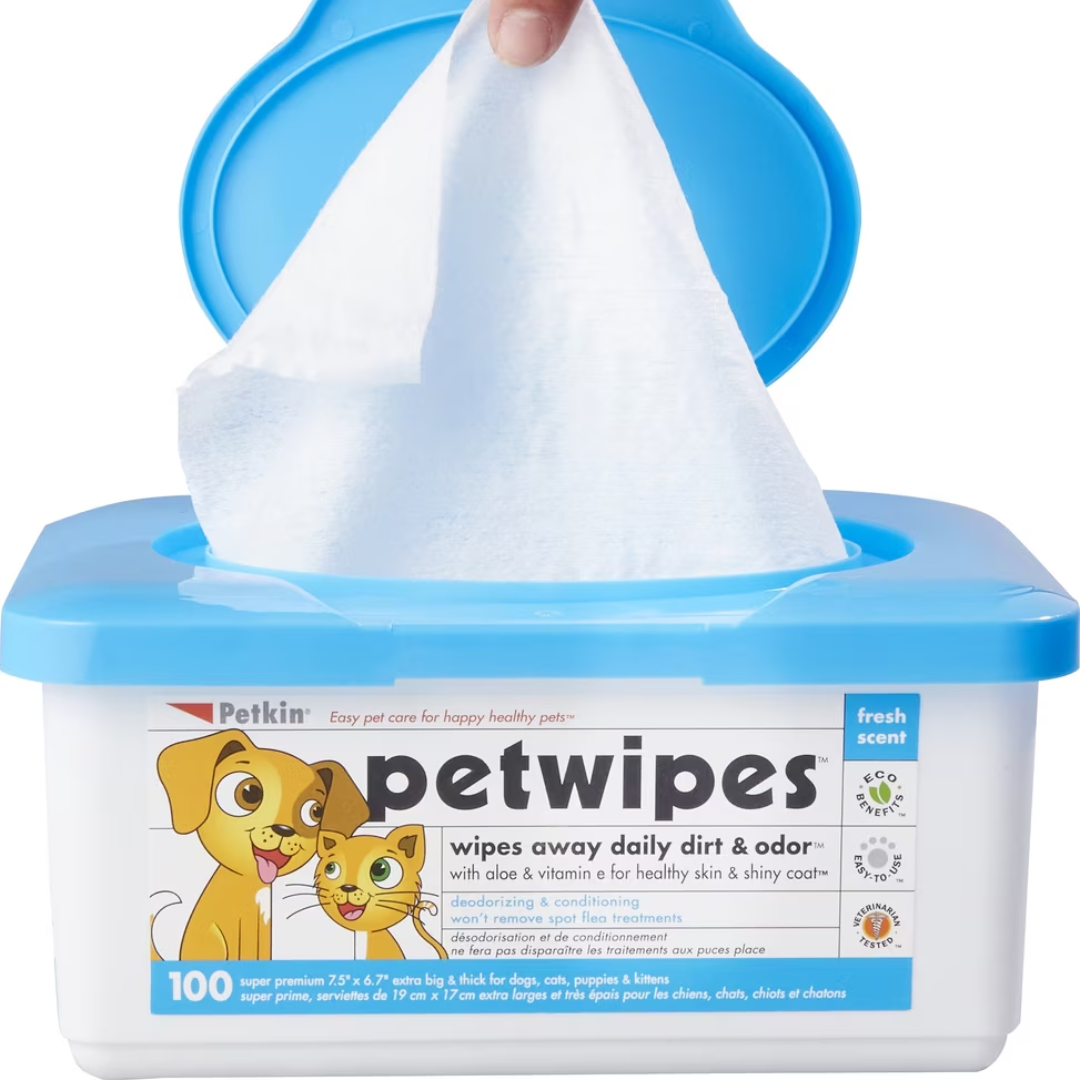 Petkin Petwipes for Dogs & Cats — 100 Count
