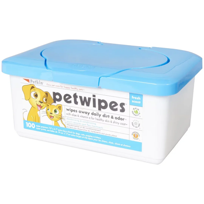Petkin Petwipes for Dogs & Cats — 100 Count