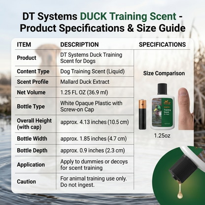 D.T. Systems Training Scent for Hunting Dogs — 1.25 oz