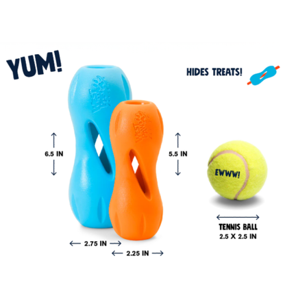 West Paw Zogoflex Qwizl Treat-Dispensing Chew Dog Toy — Small
