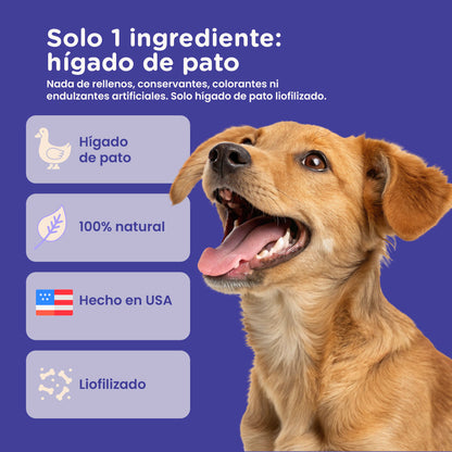 PureBites Duck Liver Freeze-Dried Dog Treats — Single Ingredient, 2.6 oz