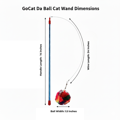Go Cat Da Ball Crinkle Wand Cat Toy