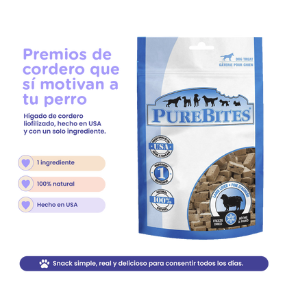 PureBites Lamb Liver Dog Treats — Single Ingredient, 3.35 oz