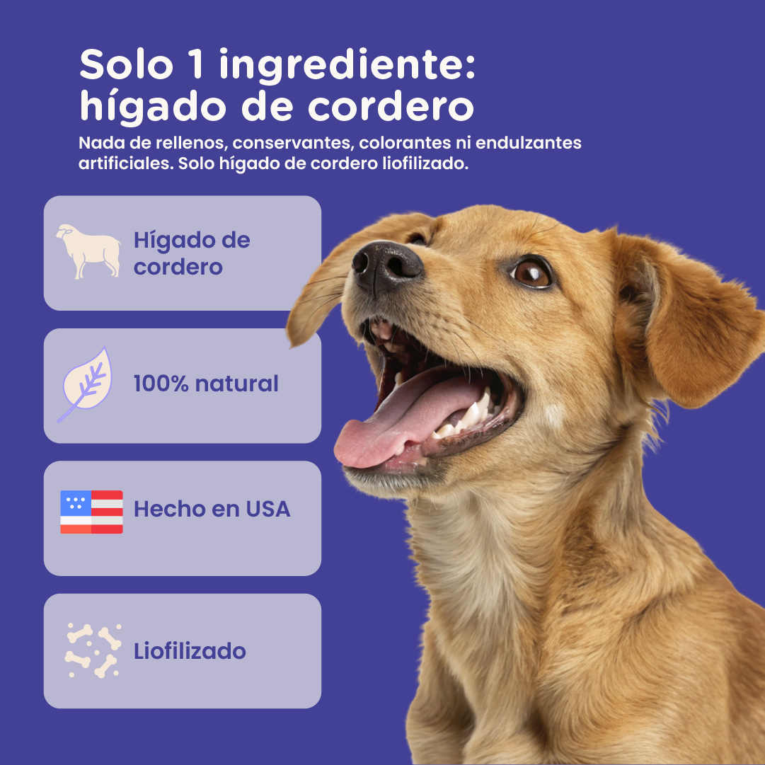 PureBites Lamb Liver Dog Treats — Single Ingredient, 3.35 oz