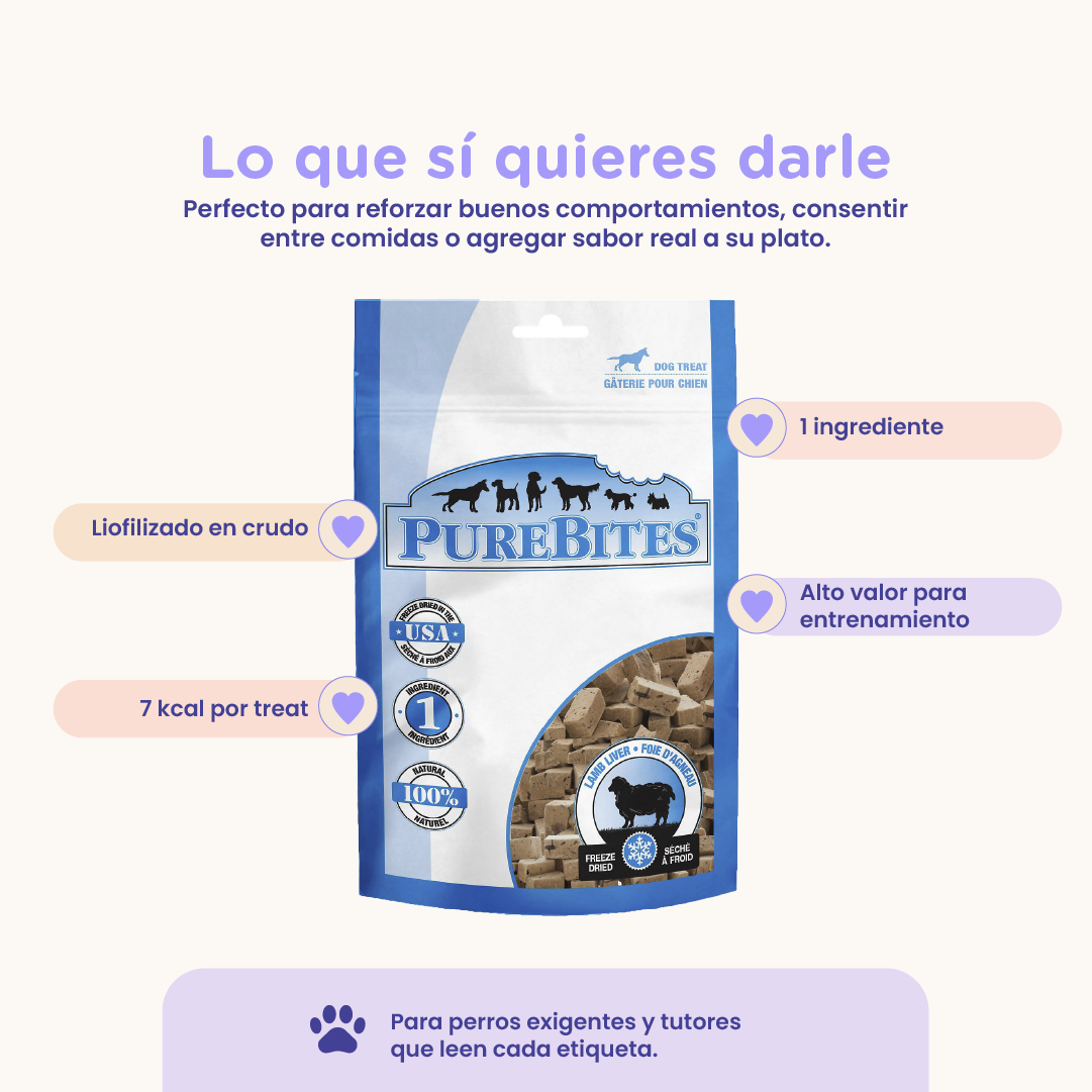 PureBites Lamb Liver Dog Treats — Single Ingredient, 3.35 oz