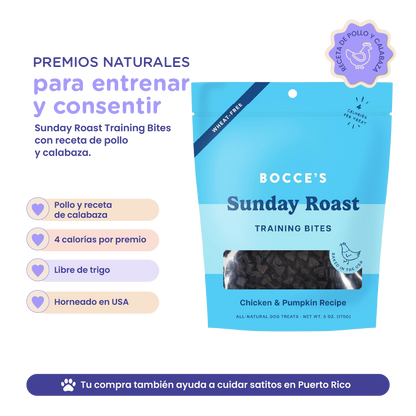 Bocce's Bakery Chicken & Pumpkin Sunday Roast Training Treats for Dogs 6 oz