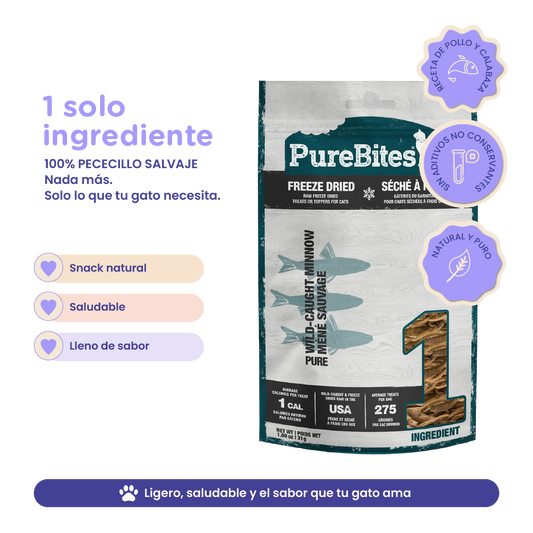 PureBites Minnows Freeze Dried Treats for Cats 1.09 Ounces