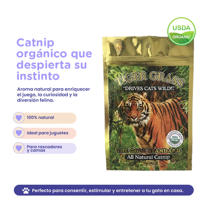 Tiger Grass Buds Organic Catnip 1 oz. Foil Bag
