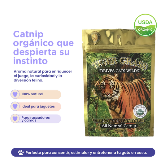 Tiger Grass Buds Organic Catnip 1 oz. Foil Bag