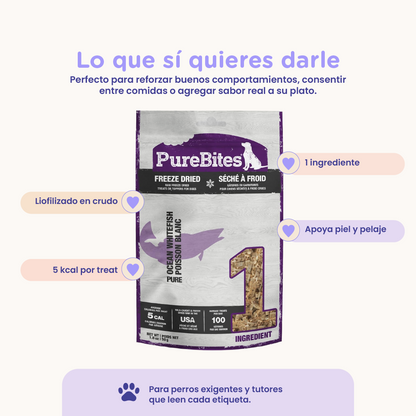 PureBites Ocean Whitefish Freeze-Dried Dog Treats — Single Ingredient