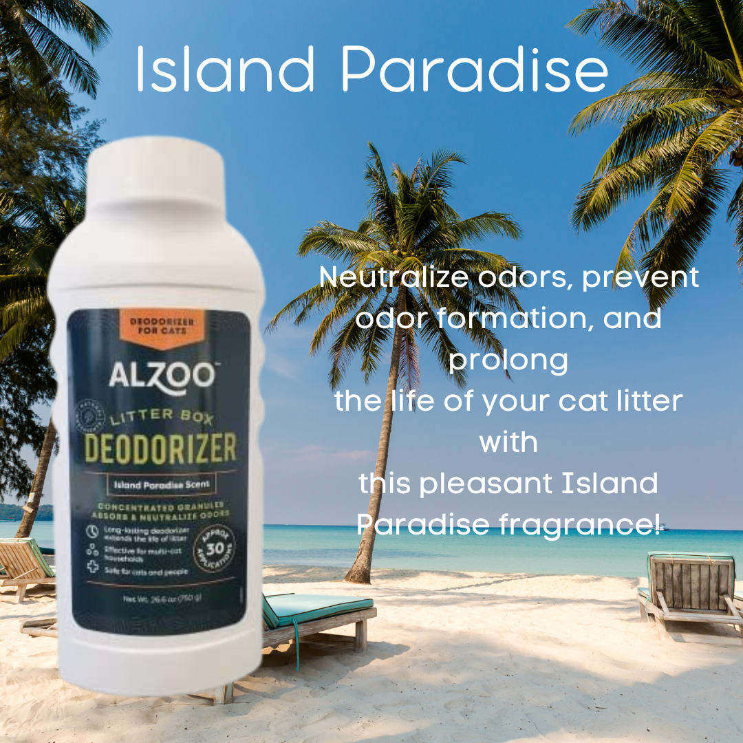 ALZOO Cat Litter Box Deodorizer — Island Paradise, 26 oz