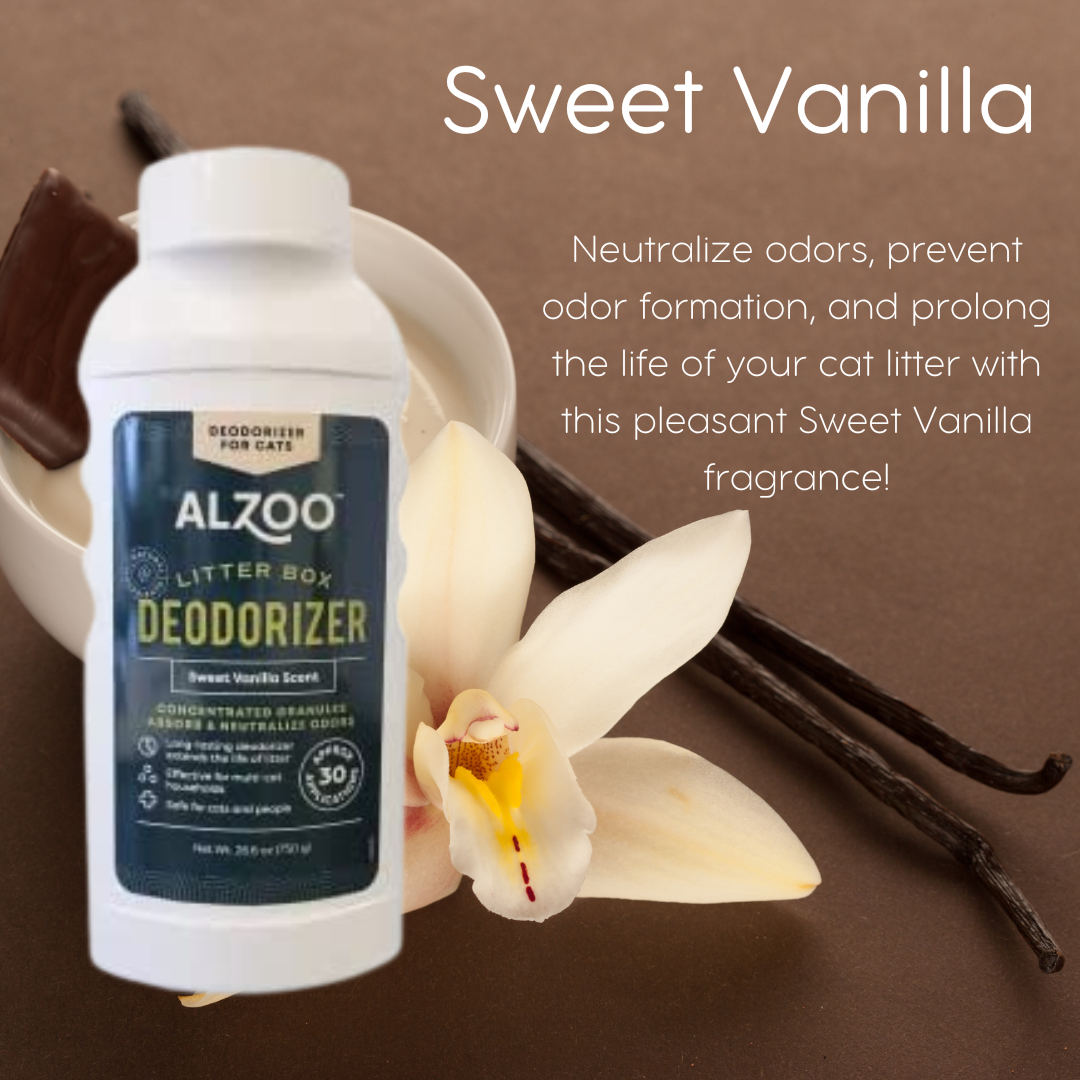 ALZOO Cat Litter Box Deodorizer — Sweet Vanilla, 26 oz
