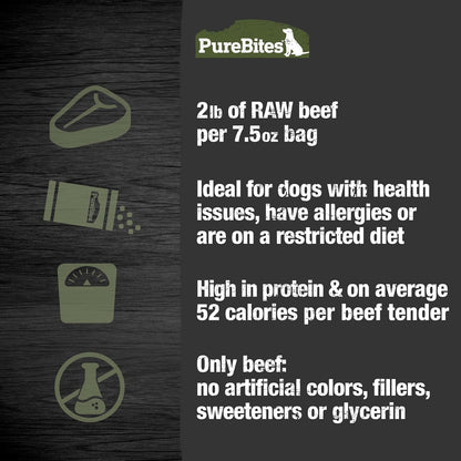 PureBites Beef Jerky Dog Treats — Single Ingredient, 7.5 oz