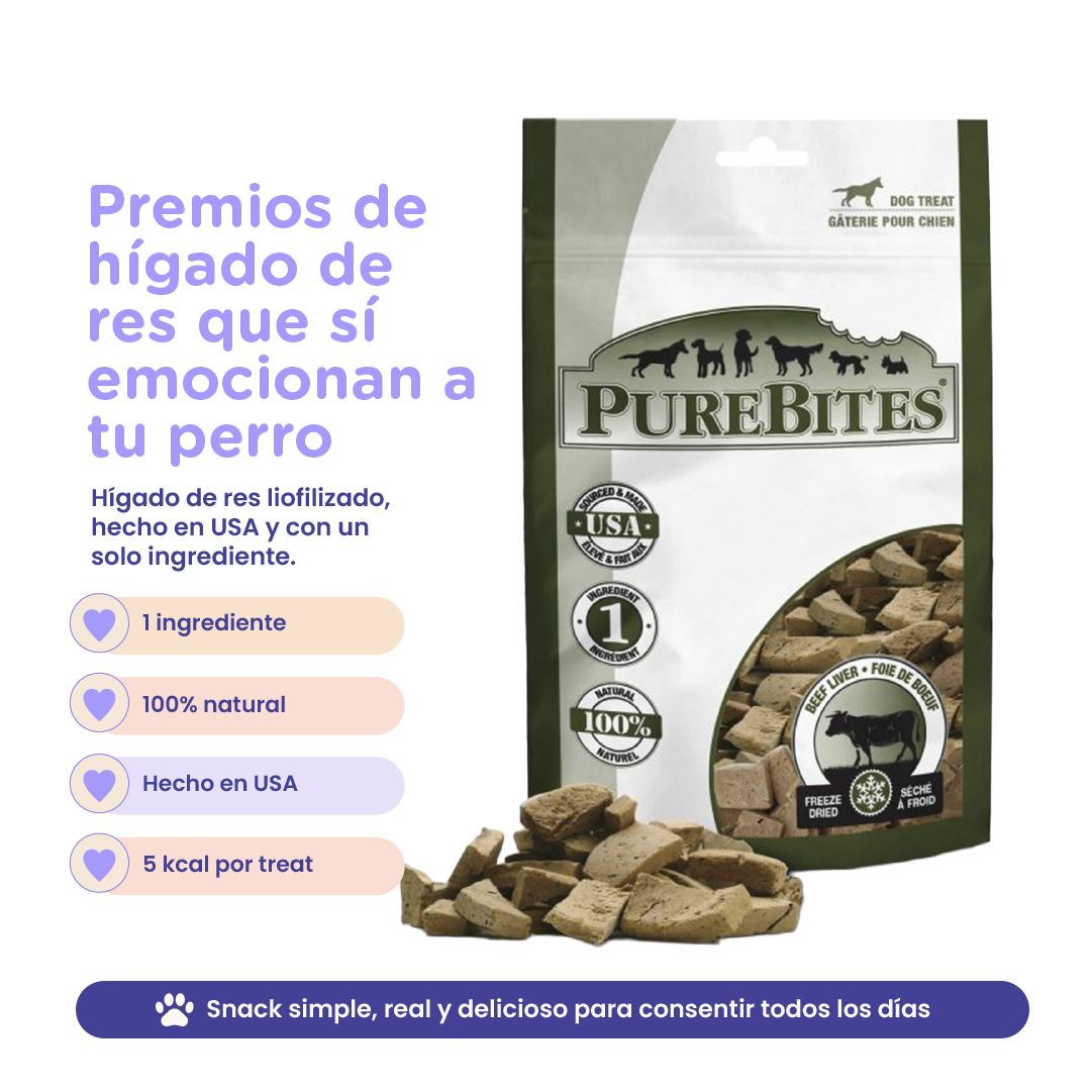 PureBites Beef Liver Freeze-Dried Dog Treats — Single Ingredient