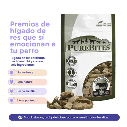 PureBites Beef Liver Freeze-Dried Dog Treats — Single Ingredient