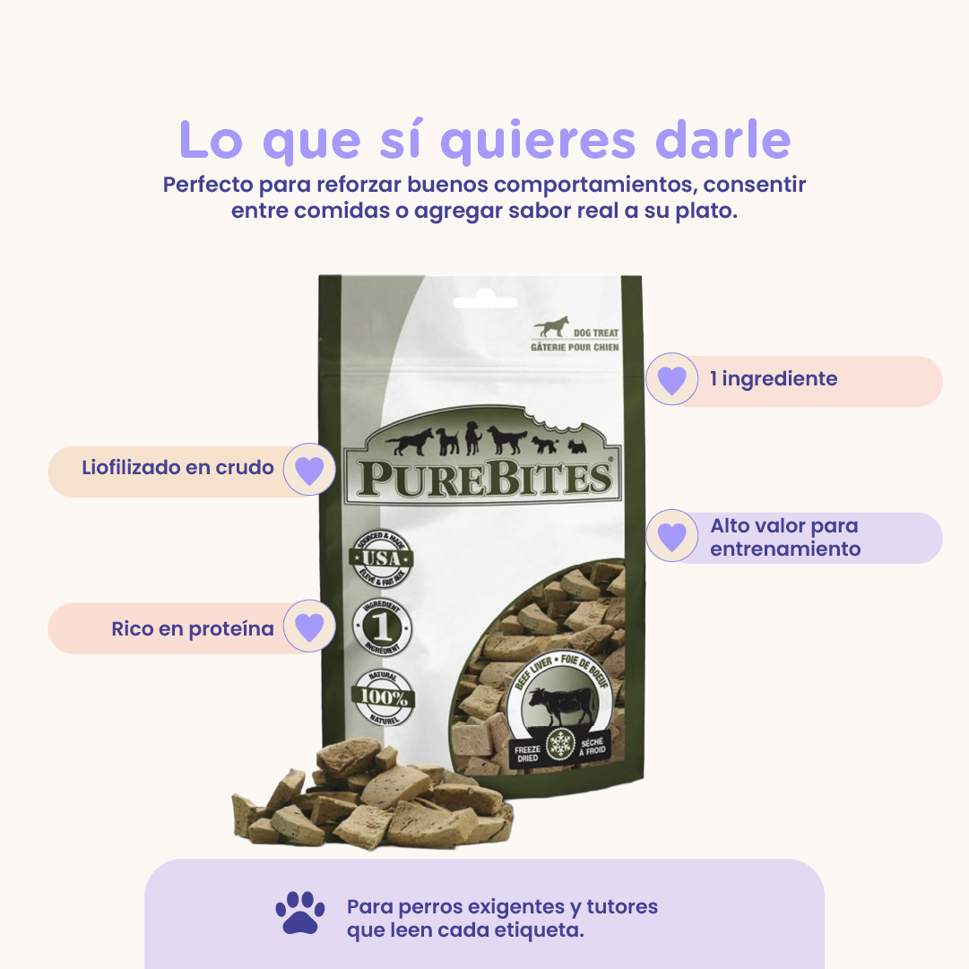 PureBites Beef Liver Freeze-Dried Dog Treats — Single Ingredient