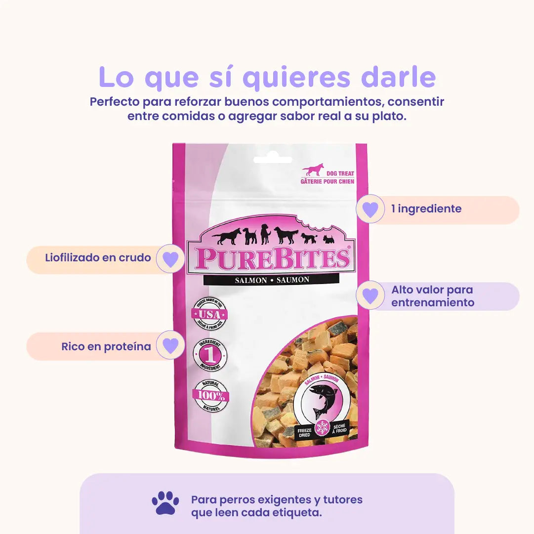 PureBites Freeze-Dried Salmon Dog Treats — Single Ingredient