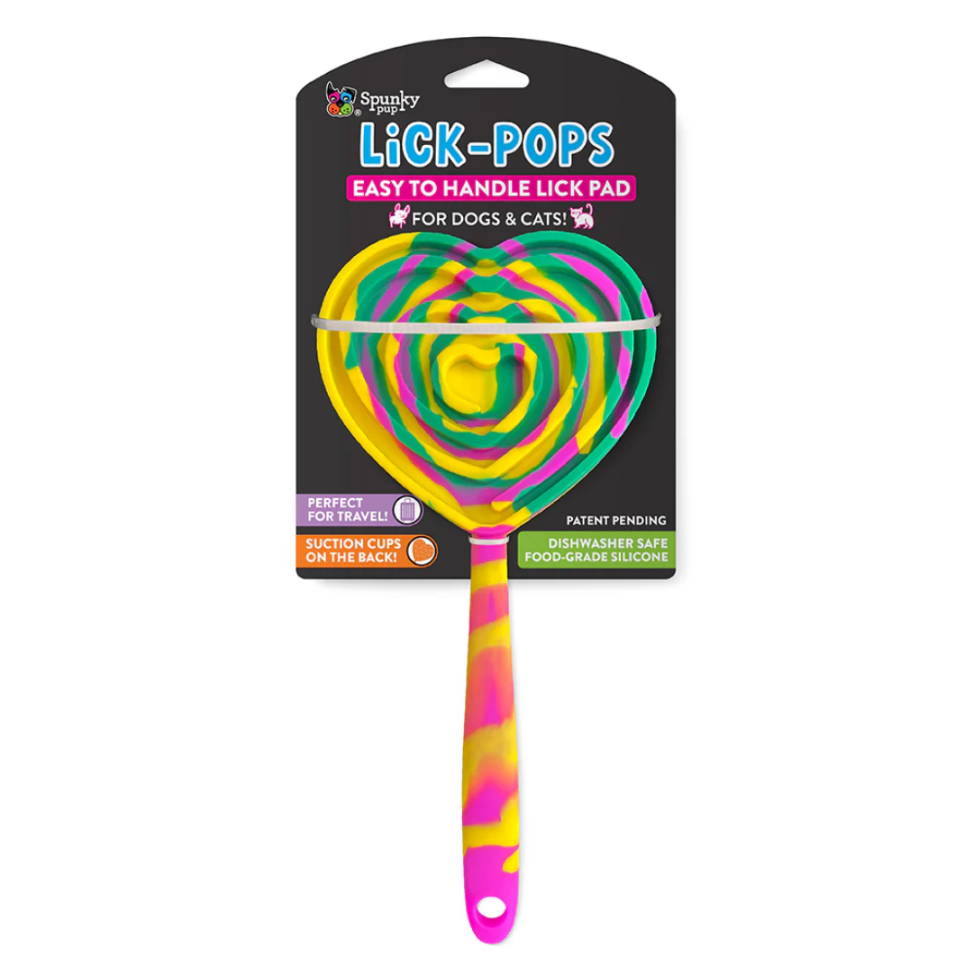 Spunky Pup Slow Feeder Lick-Pops — Handheld Lick Pad