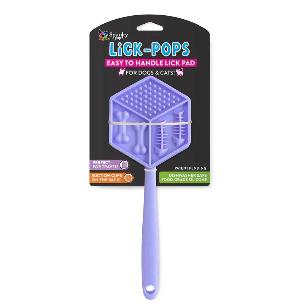Spunky Pup Slow Feeder Lick-Pops — Handheld Lick Pad