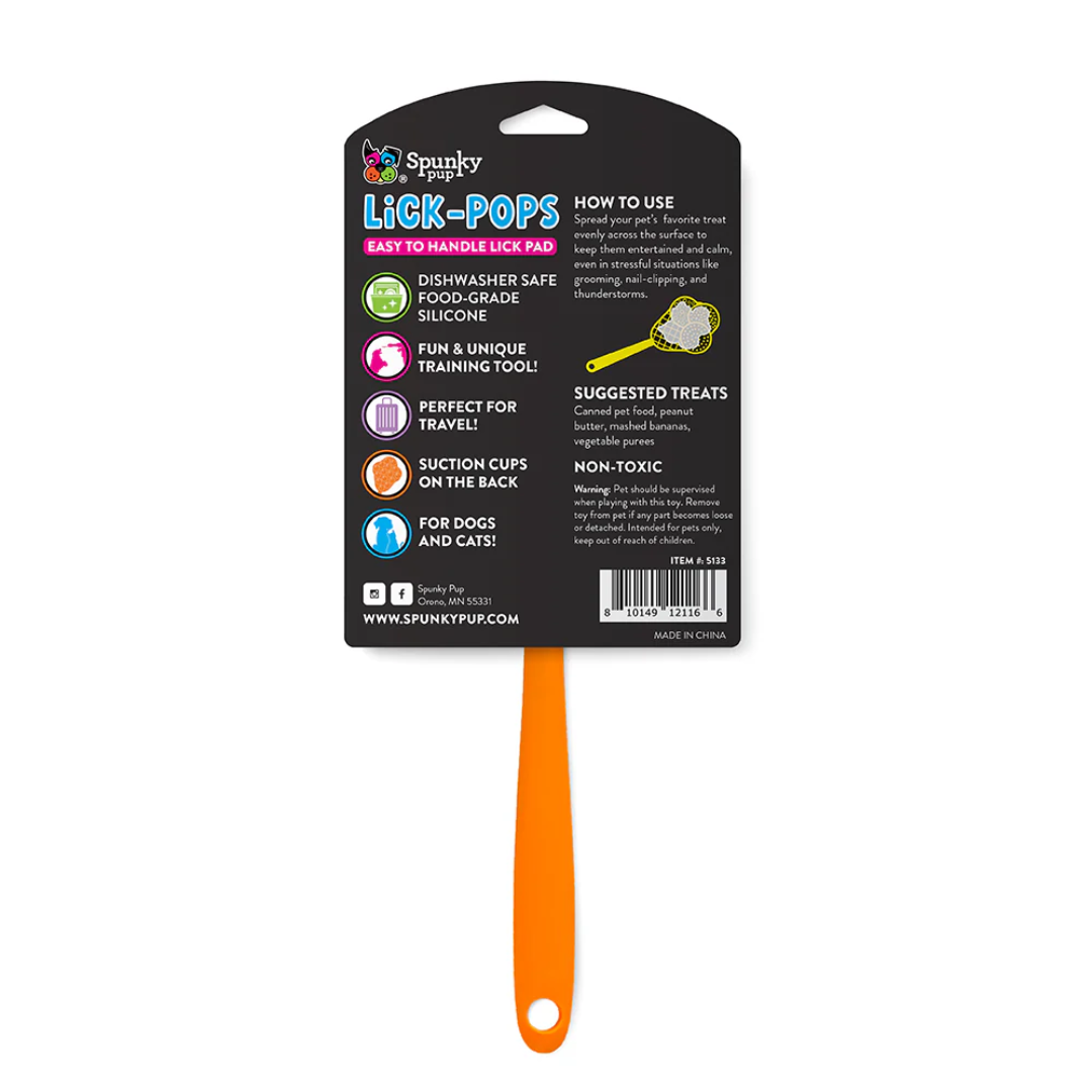 Spunky Pup Slow Feeder Lick-Pops — Handheld Lick Pad