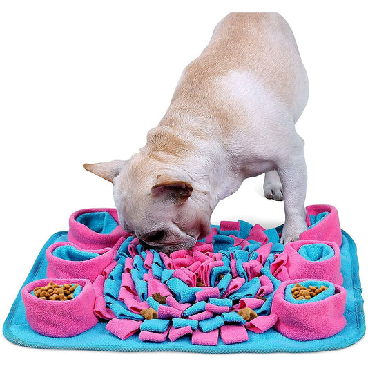 WOOZAPET Snuffle Mat for Dogs, Boredom Buster Interactive Puzzle Feeding Mat, Encourages Natural Foraging Skills and Stress Relief Small/Medium/Large Dogs