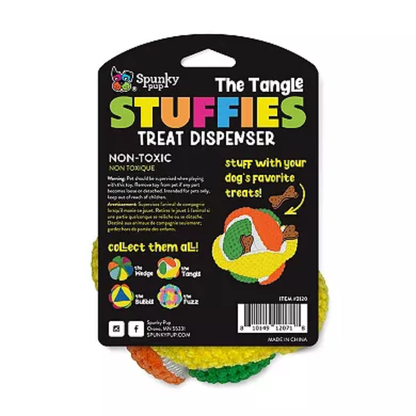 Spunky Pup The Tangle Stuffie — Interactive Treat-Dispensing Plush Dog Toy