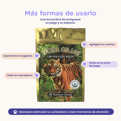 Tiger Grass Buds Organic Catnip 1 oz. Foil Bag
