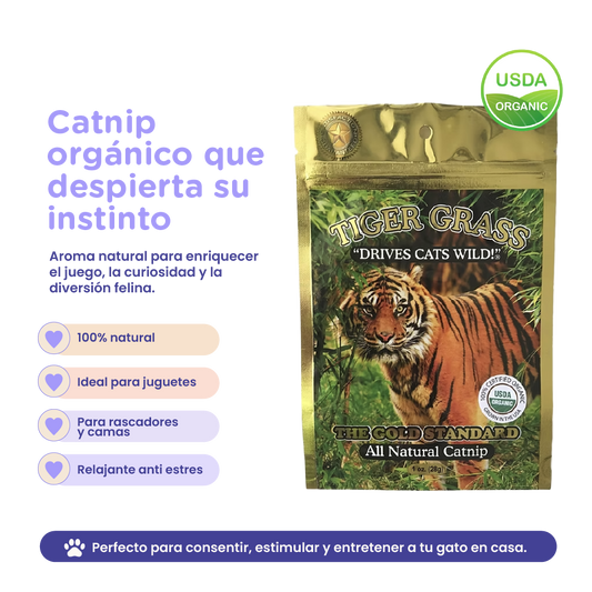 Tiger Grass Premium Organic Catnip — 1 oz Foil Bag