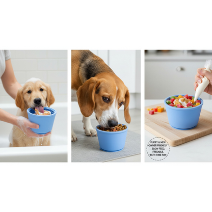 WOOZAPET Buddy Bowl Slow Feeder & Lick Bowl for Dogs