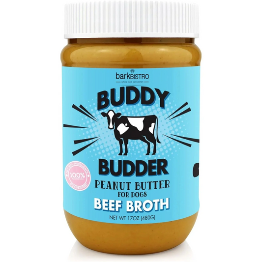 Bark Bistro Beef Broth Buddy Budder 17oz jar