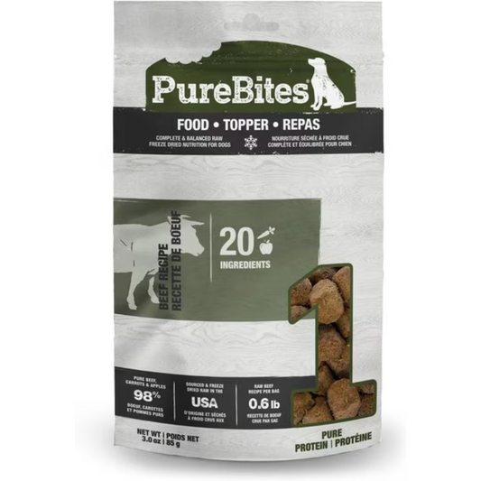 PureBites Beef Food Topper for Dogs — Single Ingredient, 3 oz