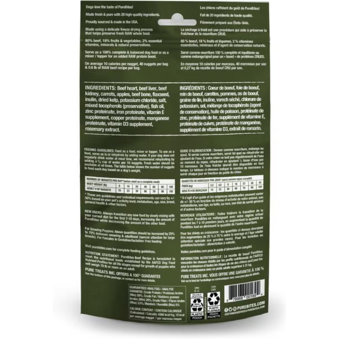 PureBites Beef Food Topper for Dogs — Single Ingredient, 3 oz