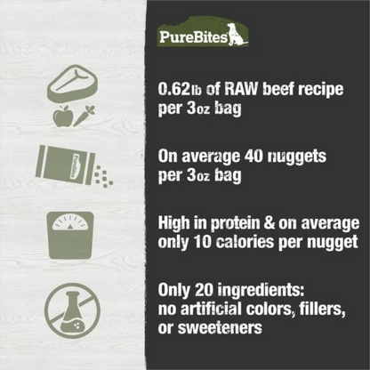 PureBites Beef Food Topper for Dogs — Single Ingredient, 3 oz