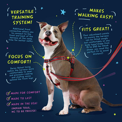Freedom No-Pull Dog Harness — Black