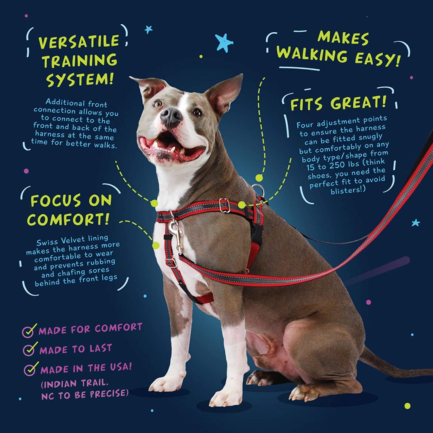 Freedom No-Pull Dog Harness — Royal Blue