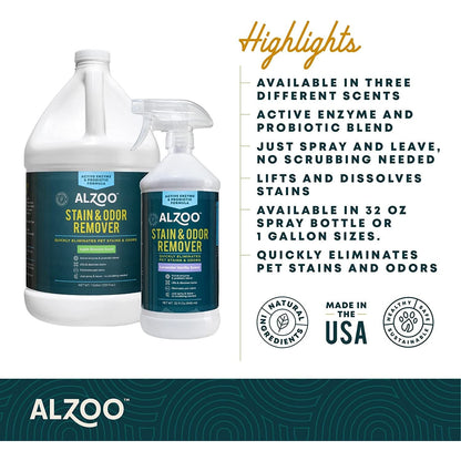 ALZOO Stain & Odor Remover Spray — Citrus Vanilla