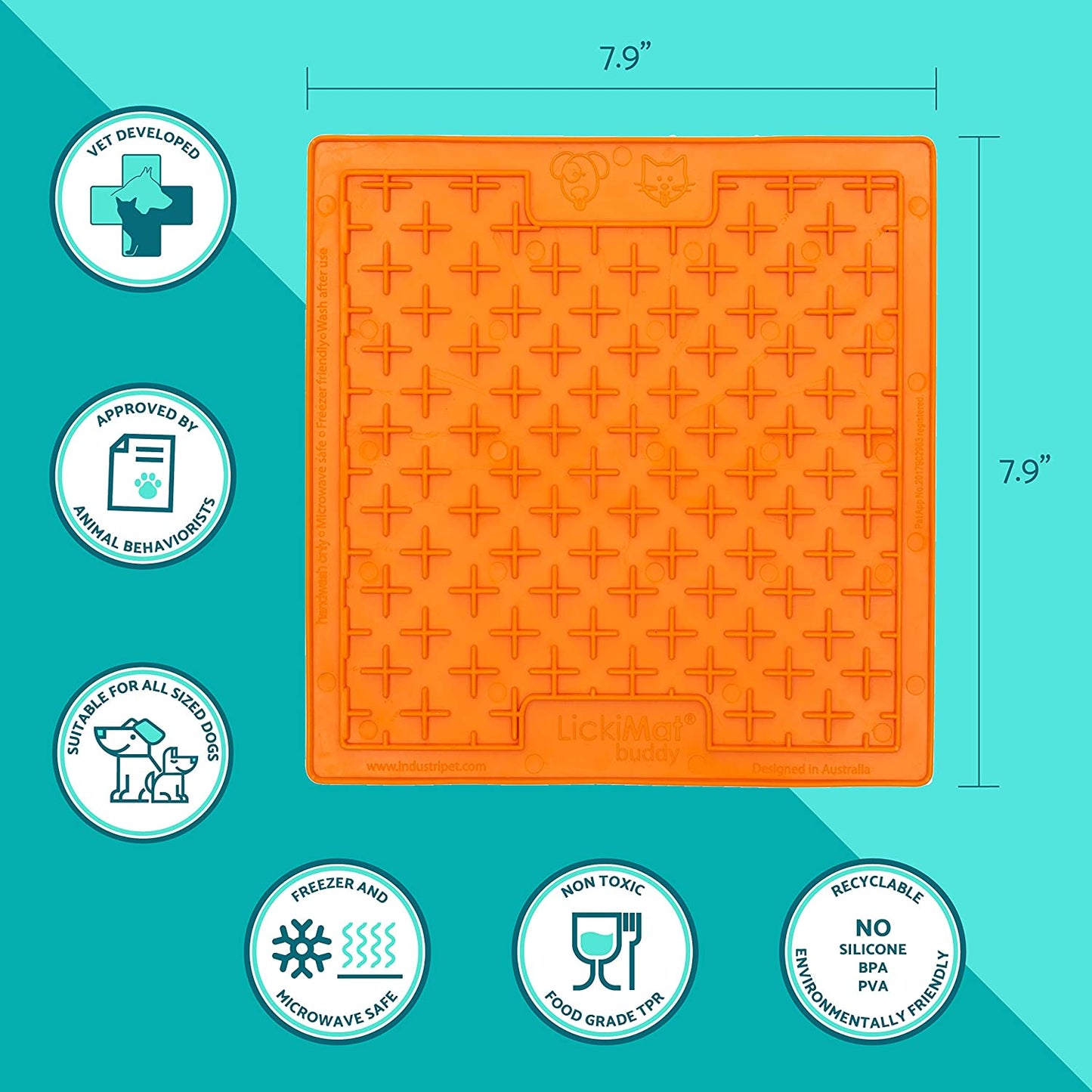 LickiMat Classic Buddy Slow Feeder Lick Mat for Dogs