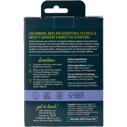 ALZOO All-Natural Calming Plug-In + Refill for Dogs