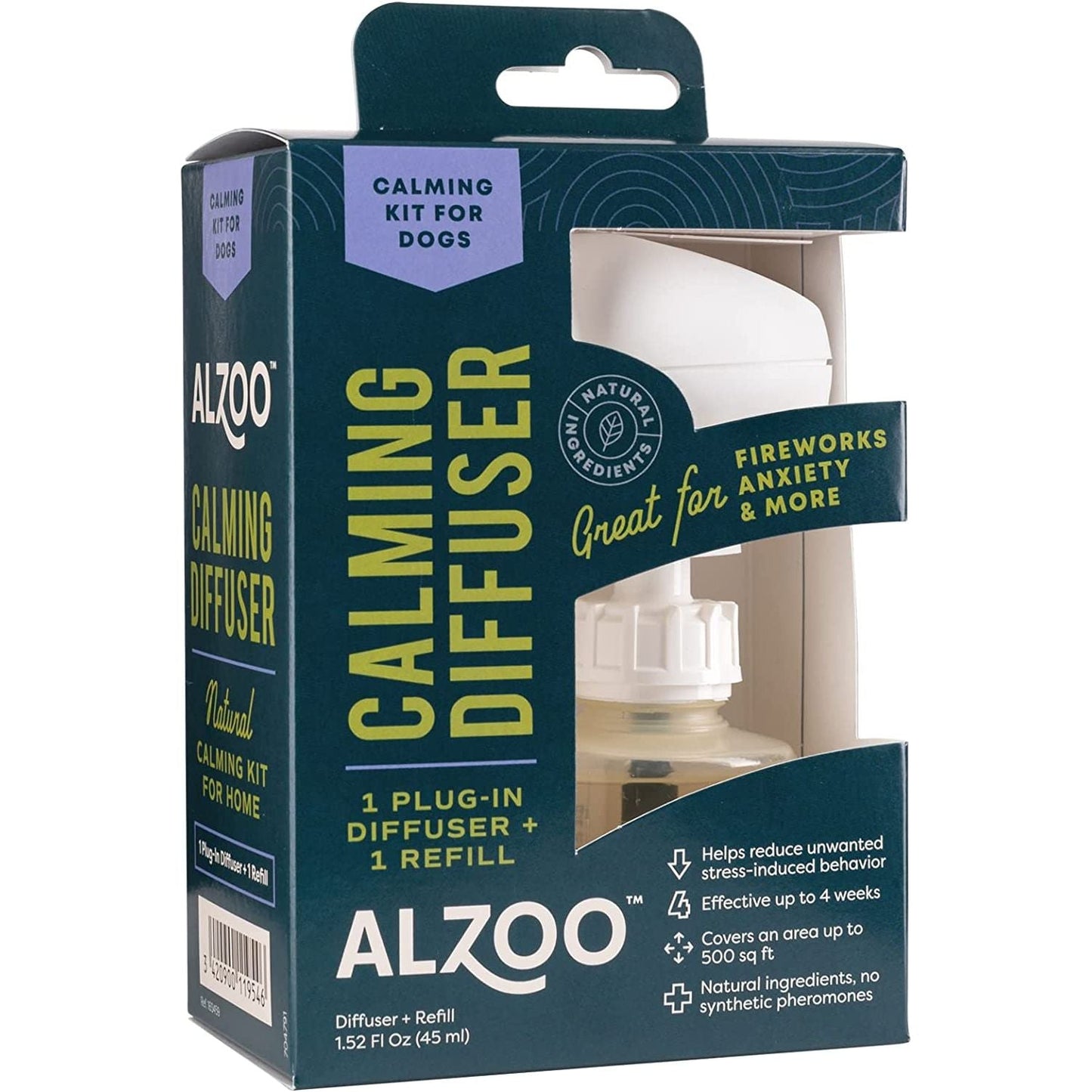 ALZOO All-Natural Calming Plug-In + Refill for Dogs
